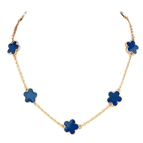 GOLD-BLUE  NECKLACE  #HNN78395_GLD-BLU