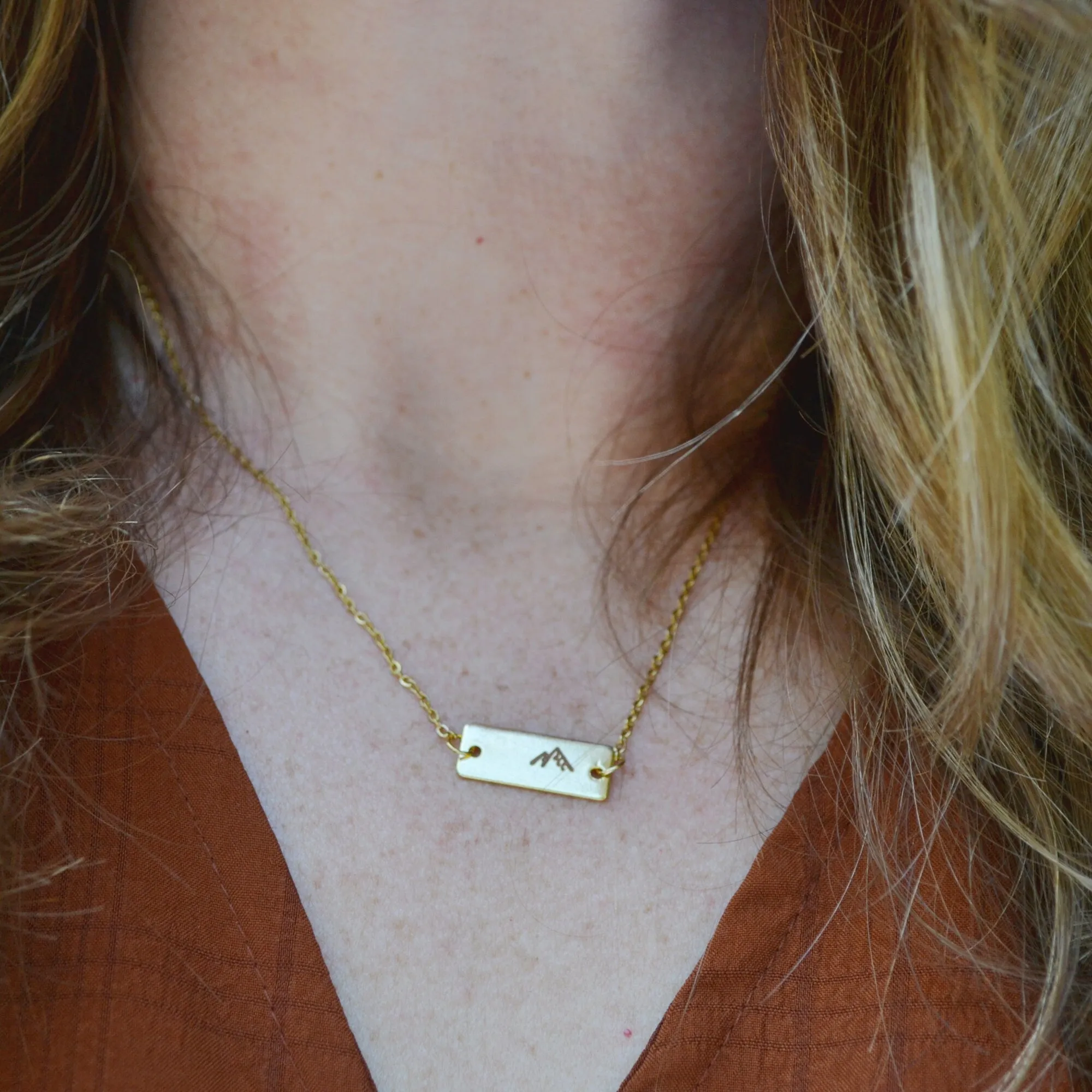Gold Mountain Necklace, Faith Necklace, Religious Jewelry, Mountain Necklace, Christian Gifts for Friends, Mountain Pendant Necklace