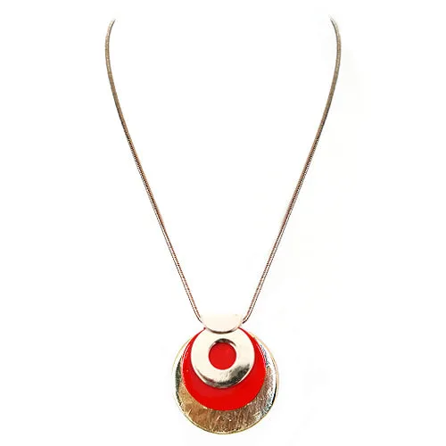 GOLD-RED NECKLACE  #SC32335_GLD-RED (AI1)