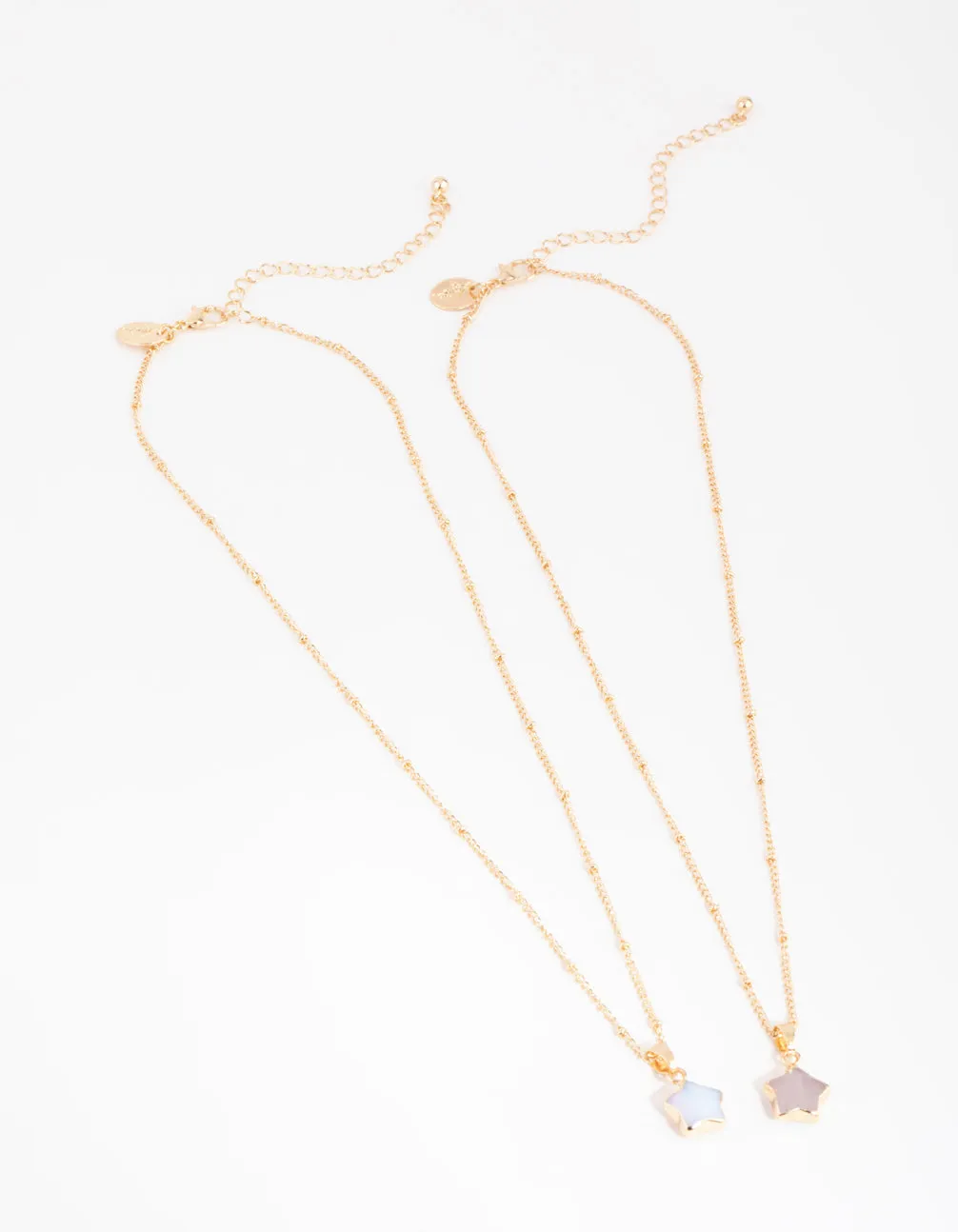 Gold Semi-Precious Star Necklace Pack