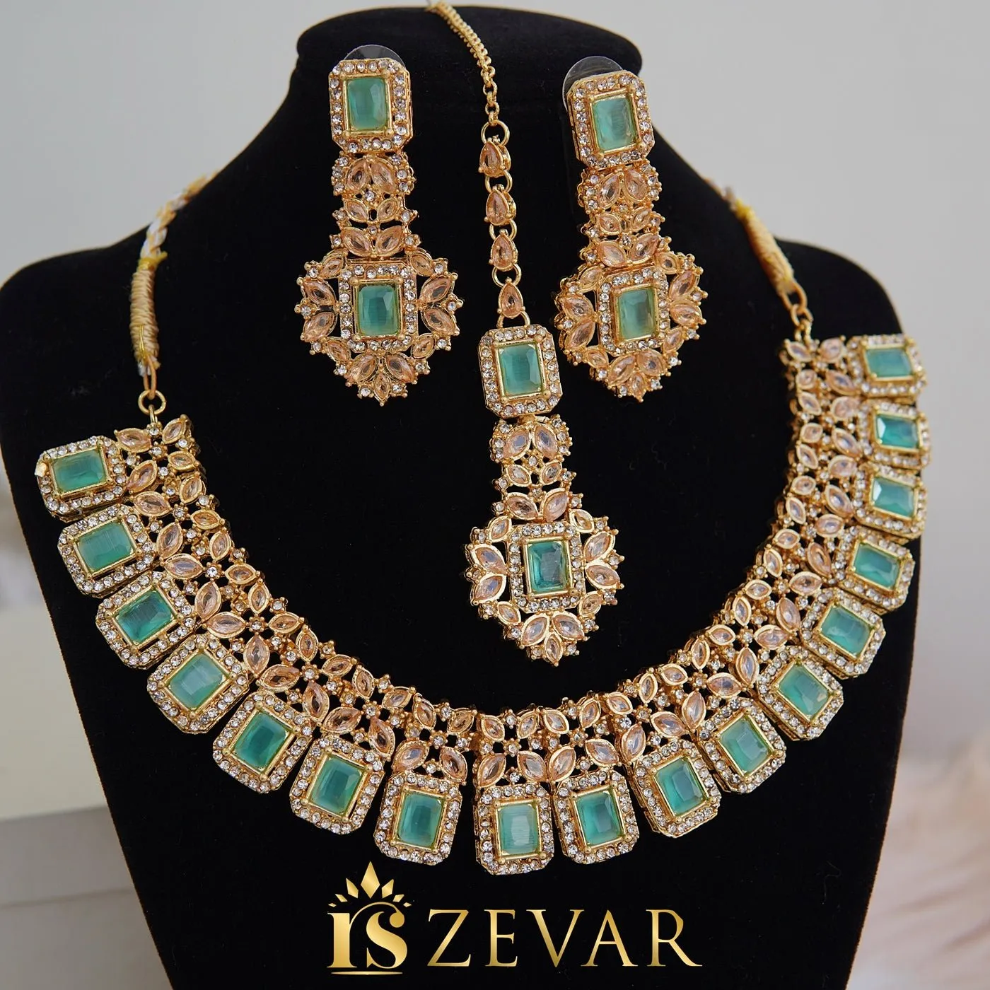 Golden Zirconia Partywear Set