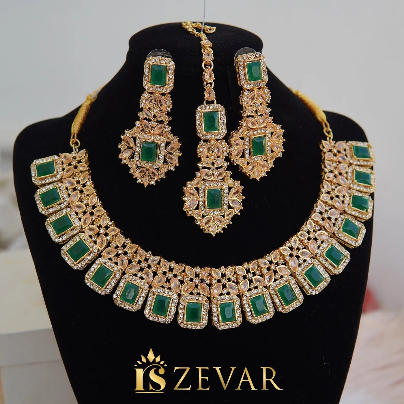 Golden Zirconia Partywear Set