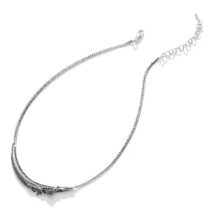 Gorgeous Delicate Floral Marcasite Sterling Silver Statement Flower Necklace