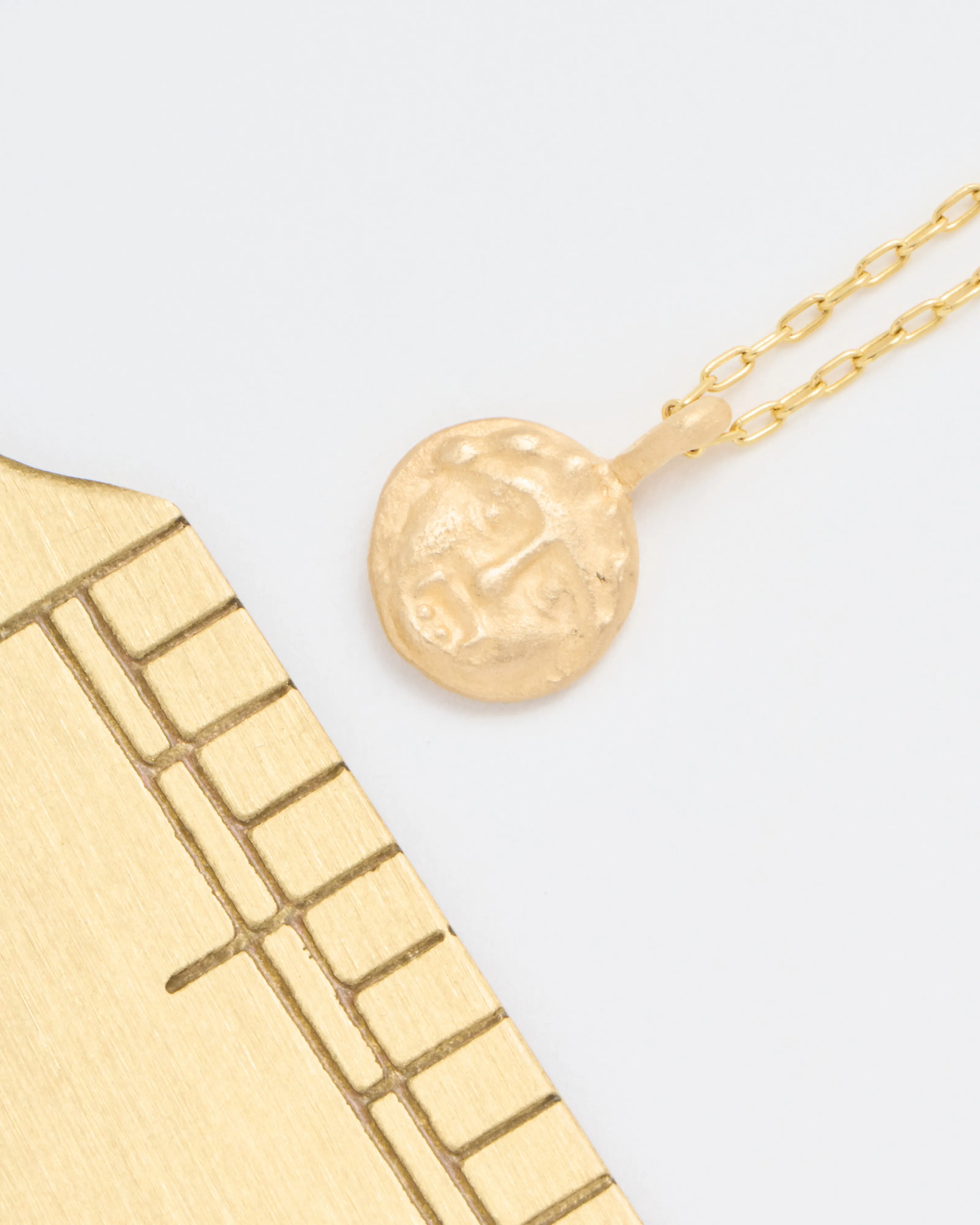 gorgon/athena coin necklace