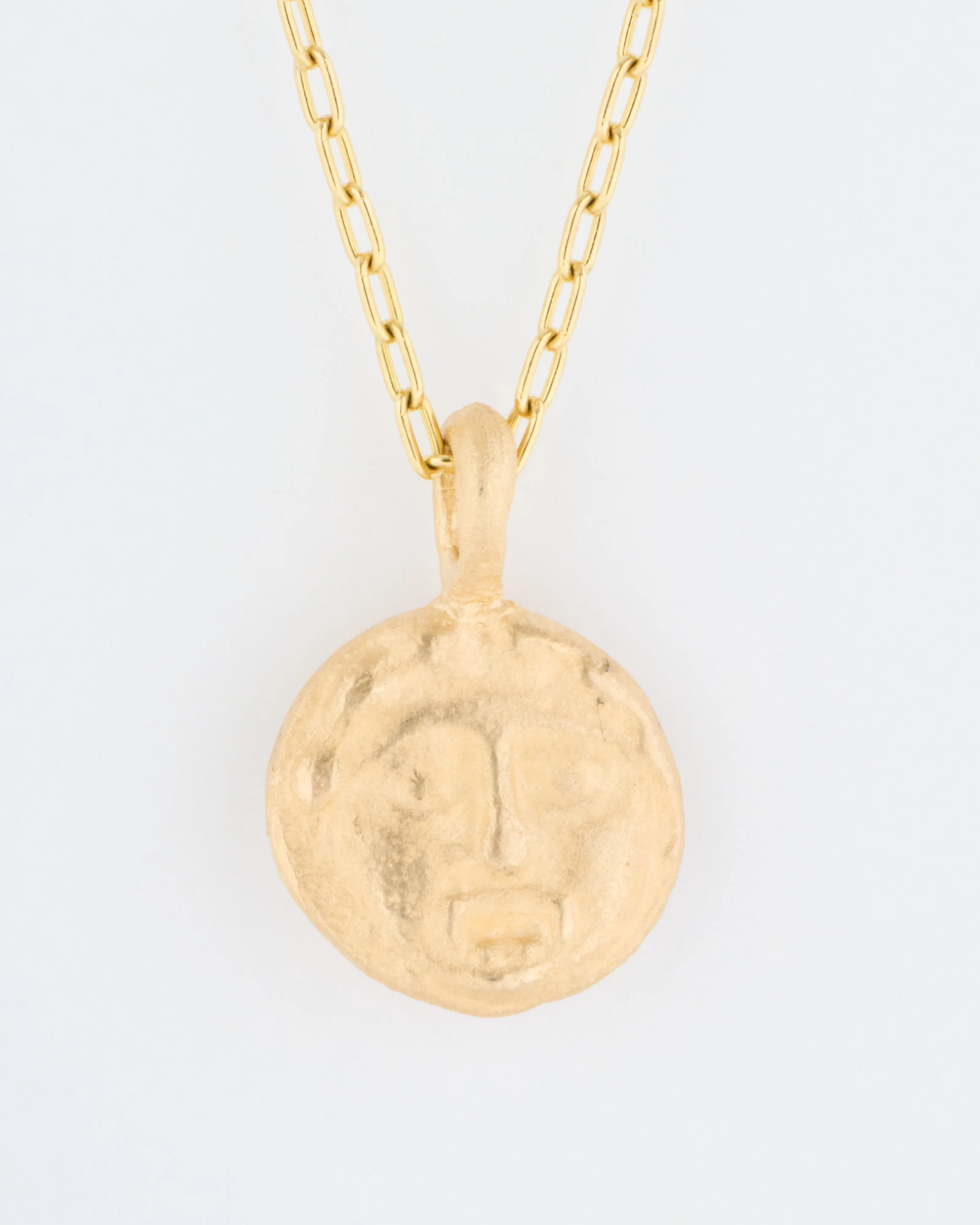 gorgon/athena coin necklace