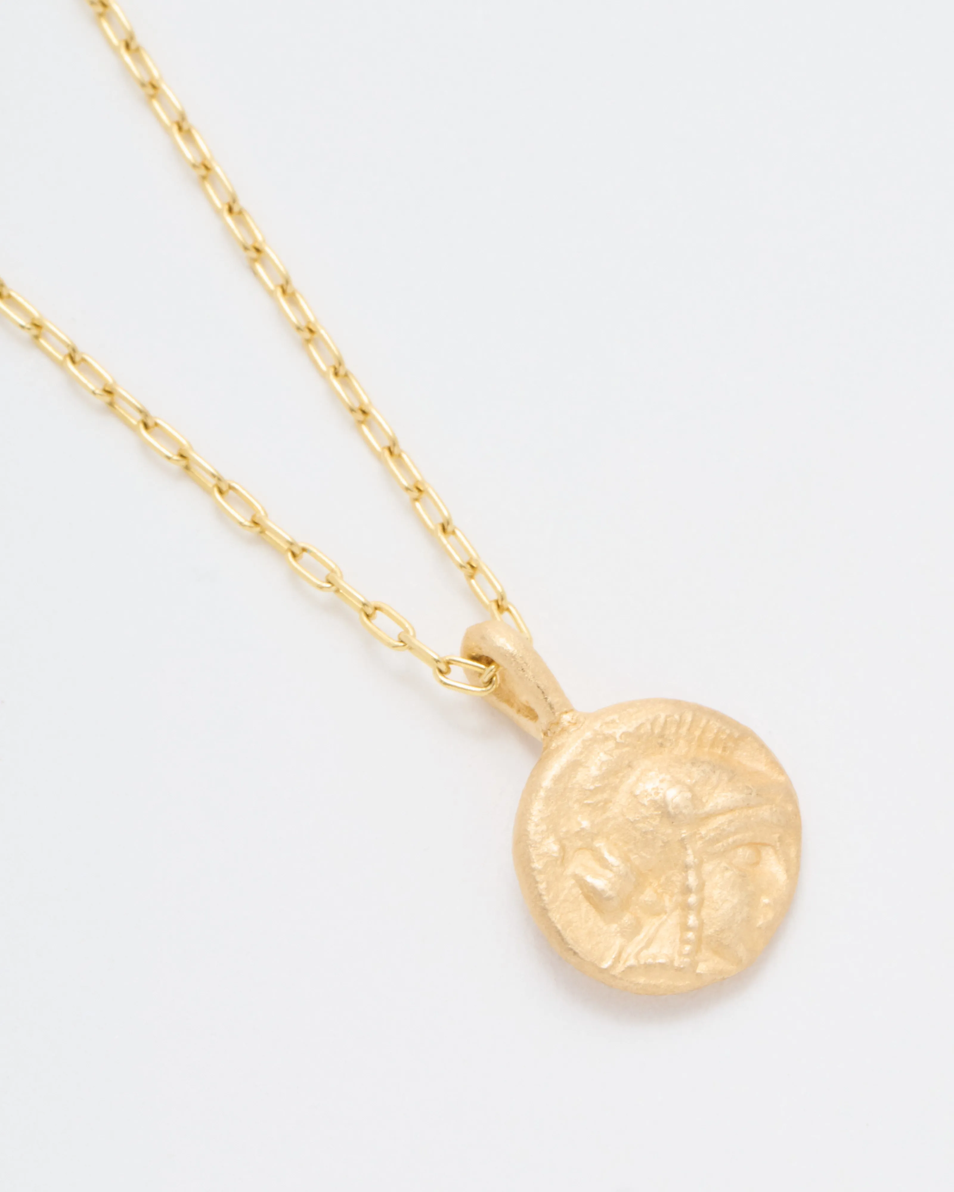 gorgon/athena coin necklace