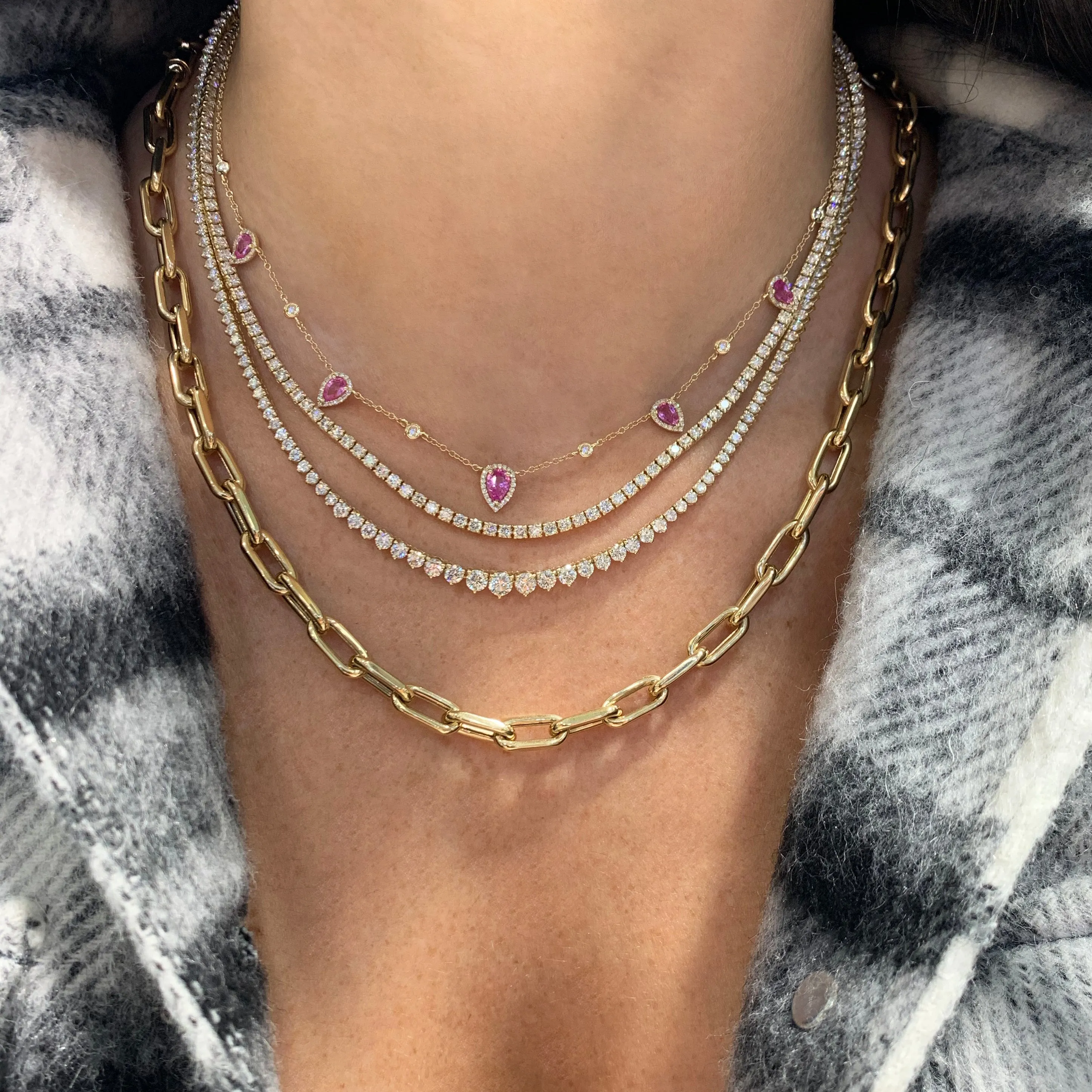 Gradual Diamond Tennis Necklace