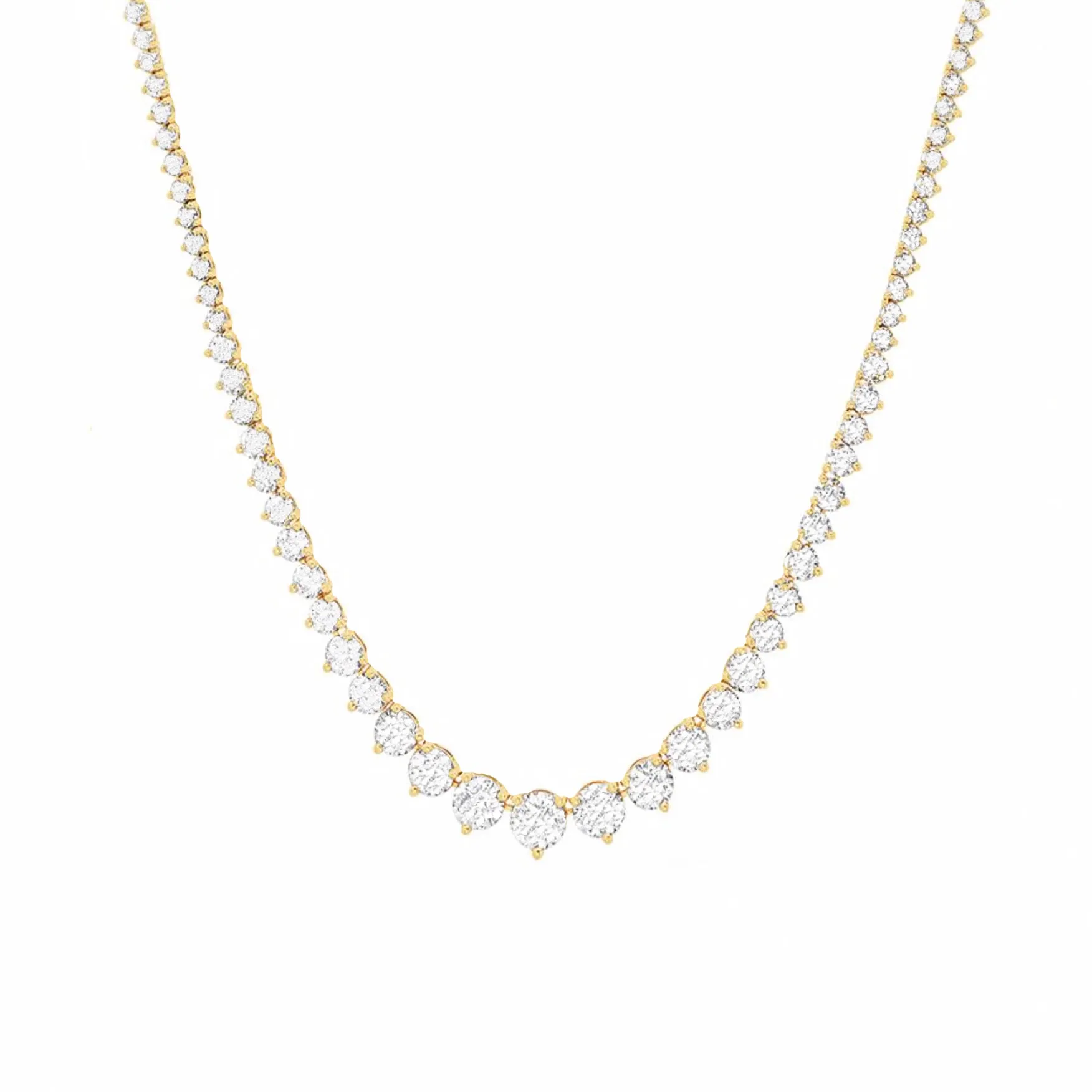 Gradual Diamond Tennis Necklace