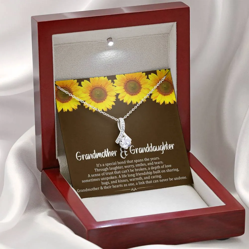 Grand Mother & Grand Daughter - Hearts As One | Beautiful 14K White Gold Family Forever Pendant