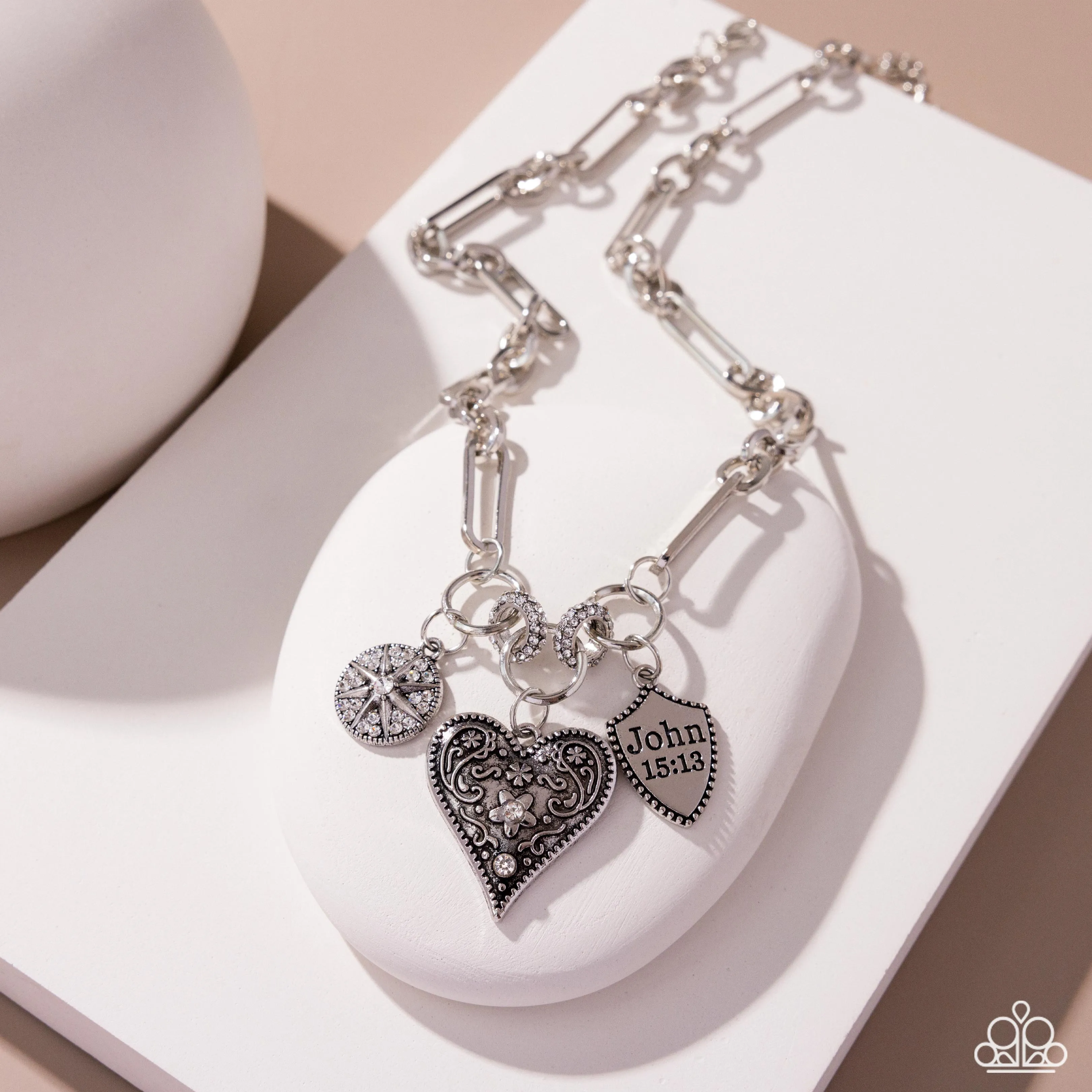 Greater Love - White - Necklace