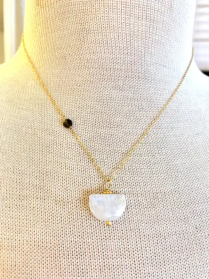 Half Moon Moonstone Necklace