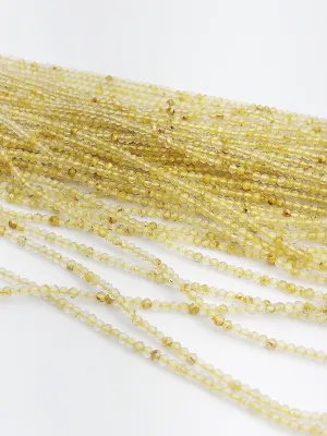 HALF OFF SALE - Rutilated Quartz Gemstone Beads, Full Strand, Semi Precious Gemstone, 13"