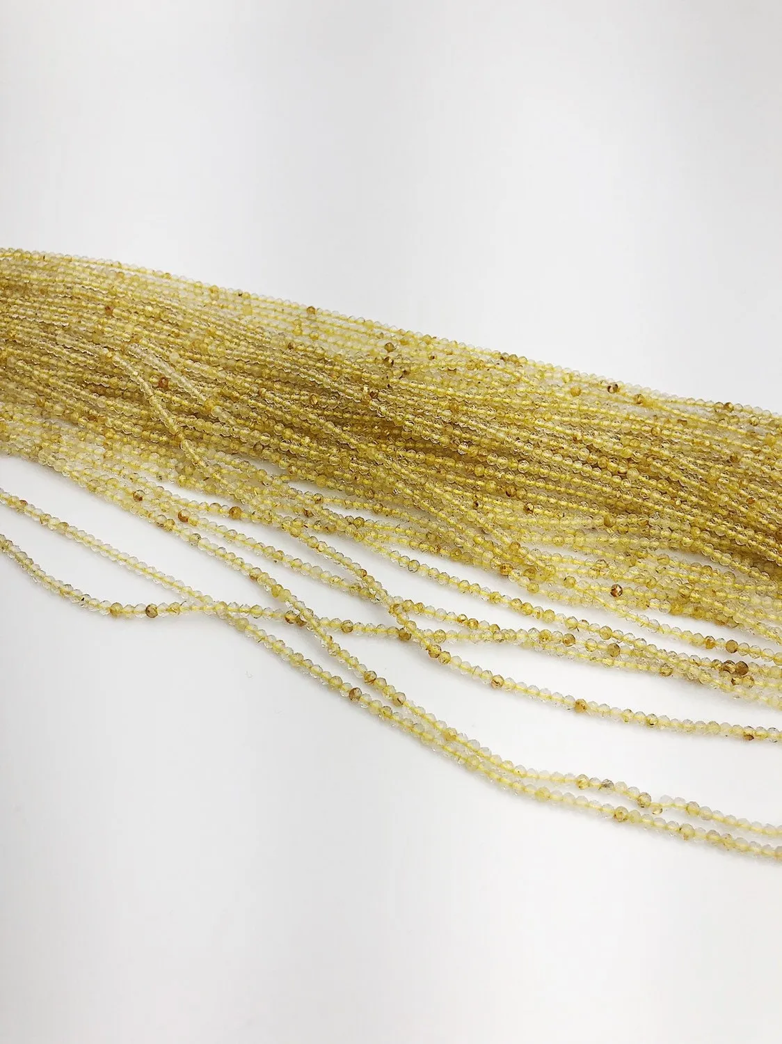 HALF OFF SALE - Rutilated Quartz Gemstone Beads, Full Strand, Semi Precious Gemstone, 13"