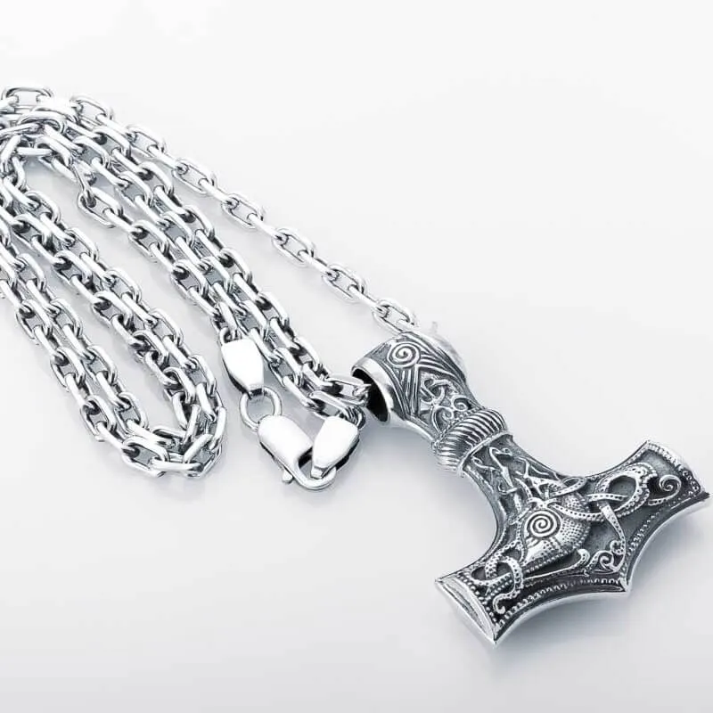 Handcrafted 925 silver solid men's Anchor Chain with masive chain links