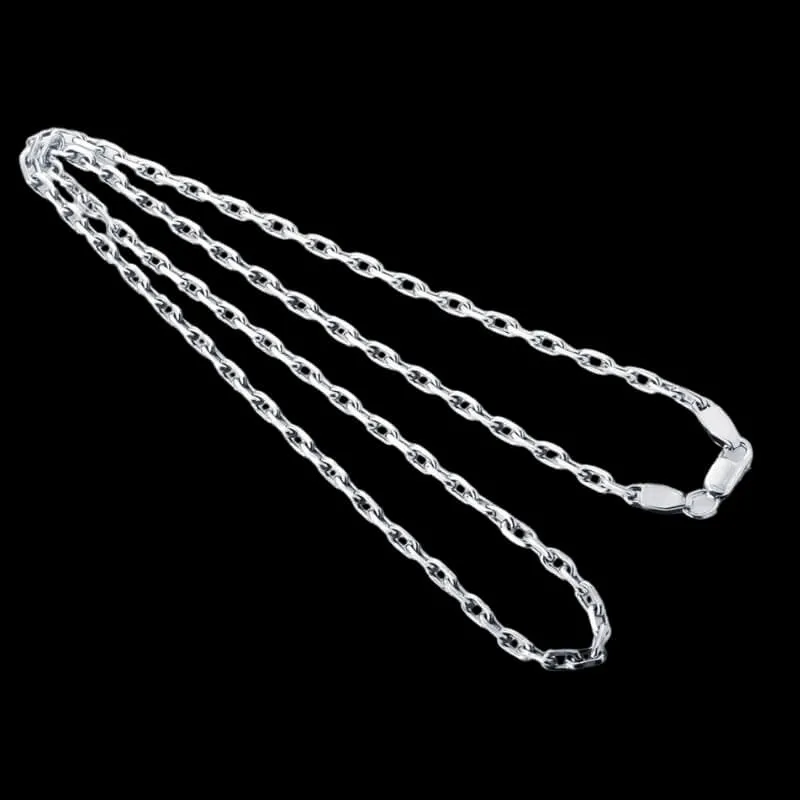 Handcrafted 925 silver solid men's Anchor Chain with masive chain links