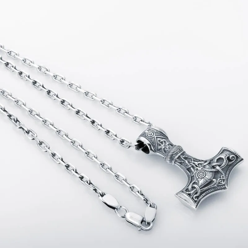 Handcrafted 925 silver solid men's Anchor Chain with masive chain links