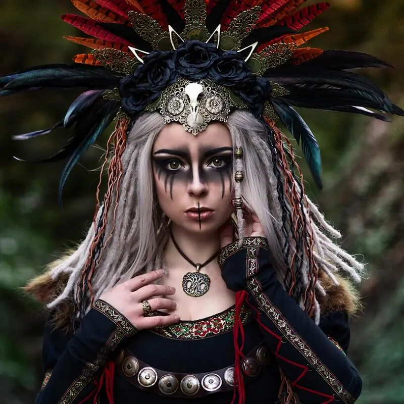 Handcrafted Bronze Ravens Yggdrasil Necklace [Large]