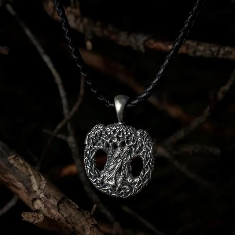 Handcrafted Ravens Yggdrasil Necklace