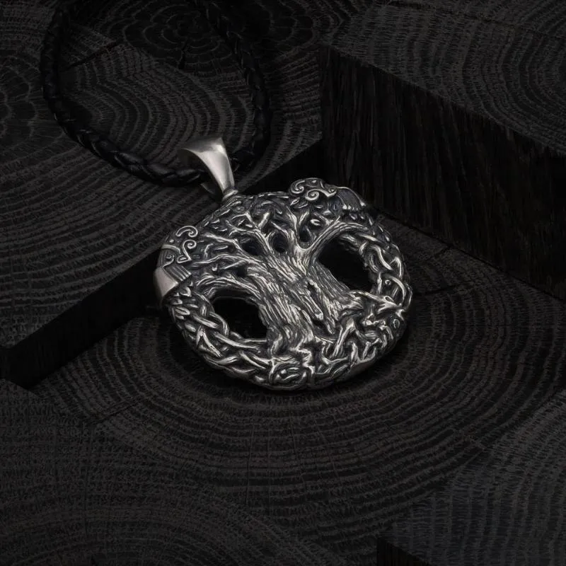 Handcrafted Ravens Yggdrasil Necklace