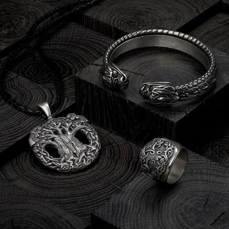 Handcrafted Ravens Yggdrasil Necklace