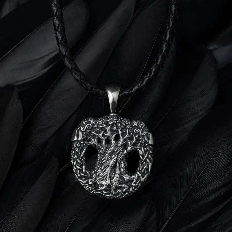 Handcrafted Ravens Yggdrasil Necklace