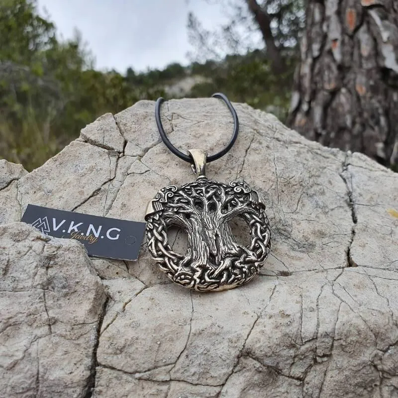 Handcrafted Ravens Yggdrasil Necklace