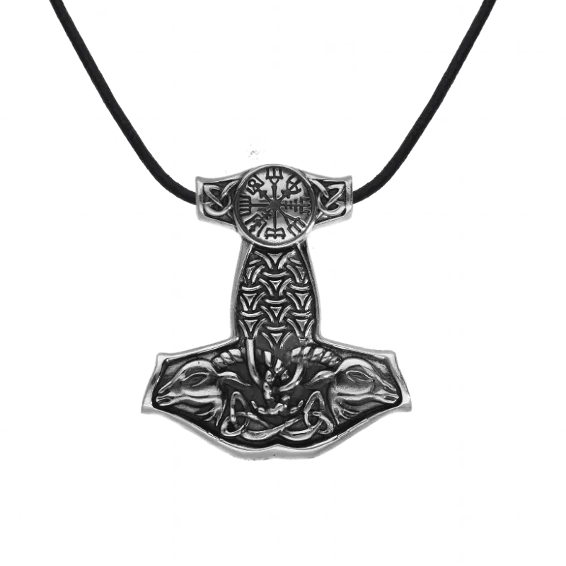 Handcrafted Thor's Hammer Mjolnir Norse From Sterling Silver Pendant