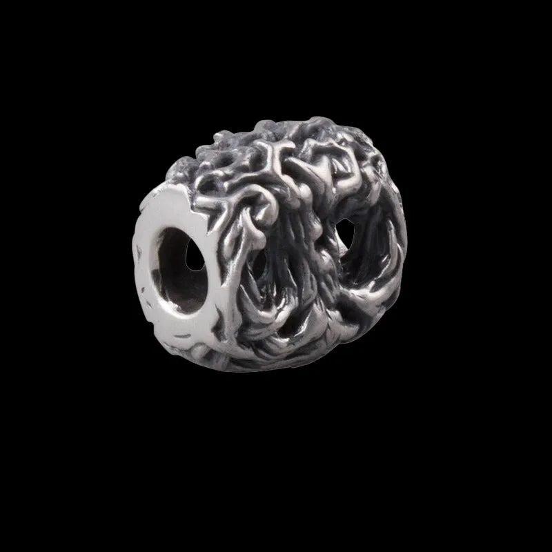 Handcrafted Yggdrasil Ash Tree Bead Silver Sterling Pendant