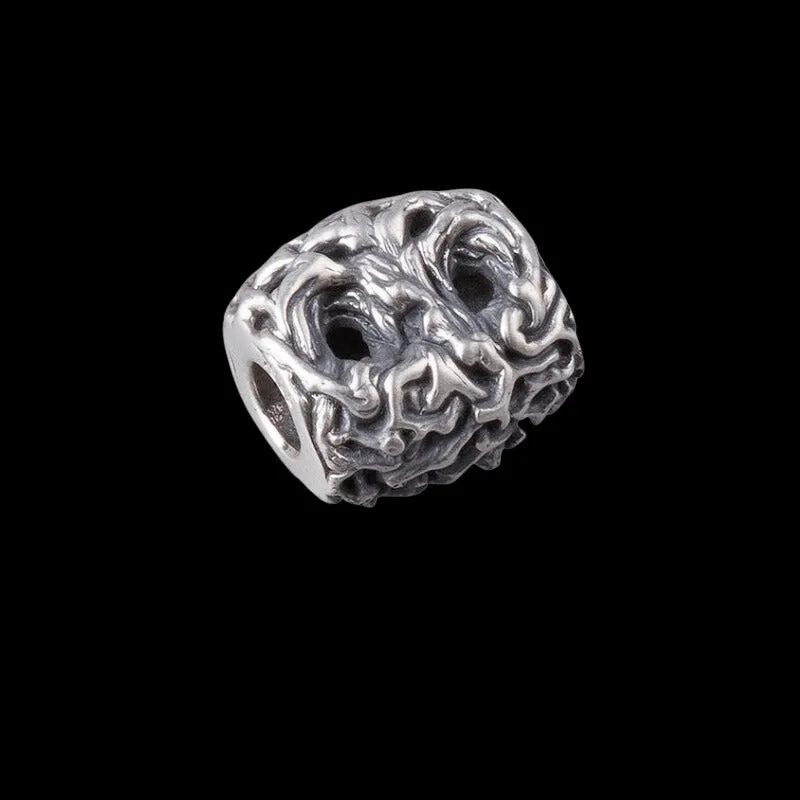 Handcrafted Yggdrasil Ash Tree Bead Silver Sterling Pendant