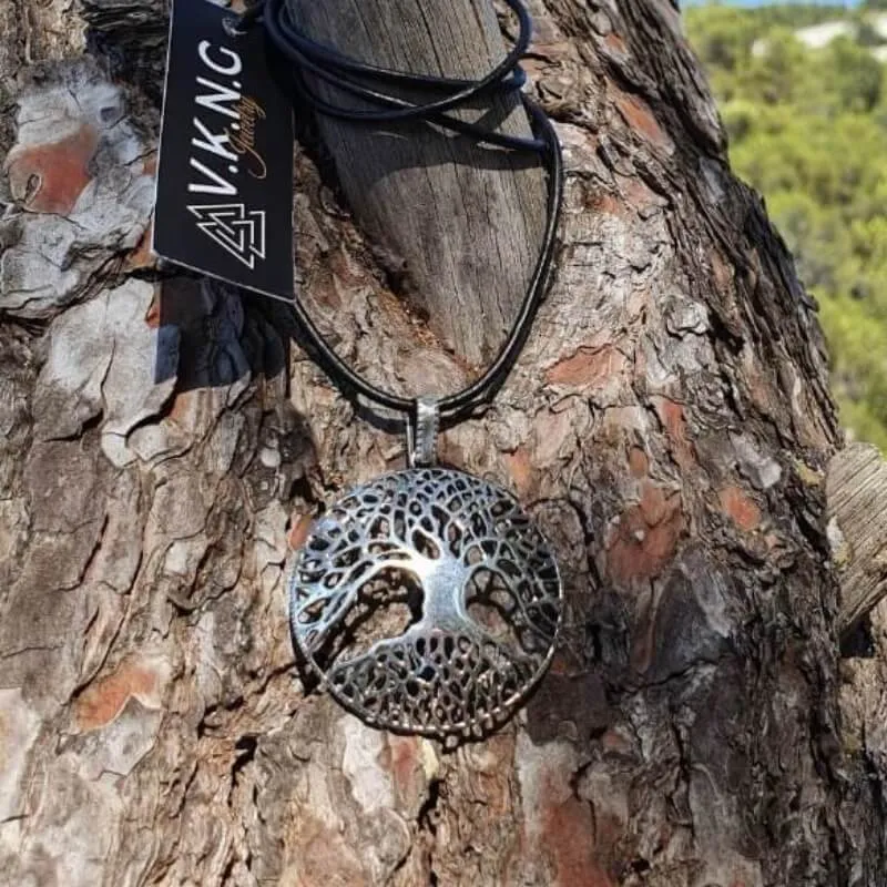 Handcrafted Yggdrasil Lace Style Sterling Silver Amulet