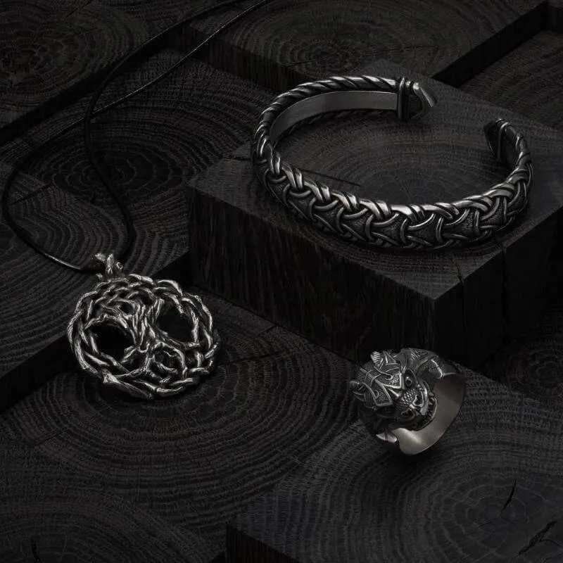 Handcrafted  Yggdrasil Siver Necklace