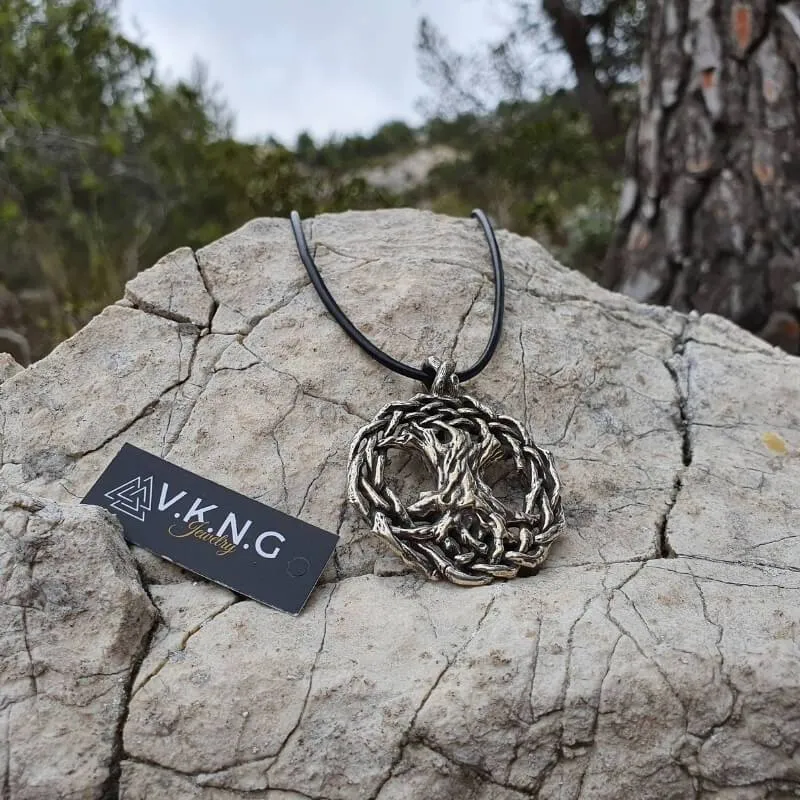Handcrafted  Yggdrasil Siver Necklace