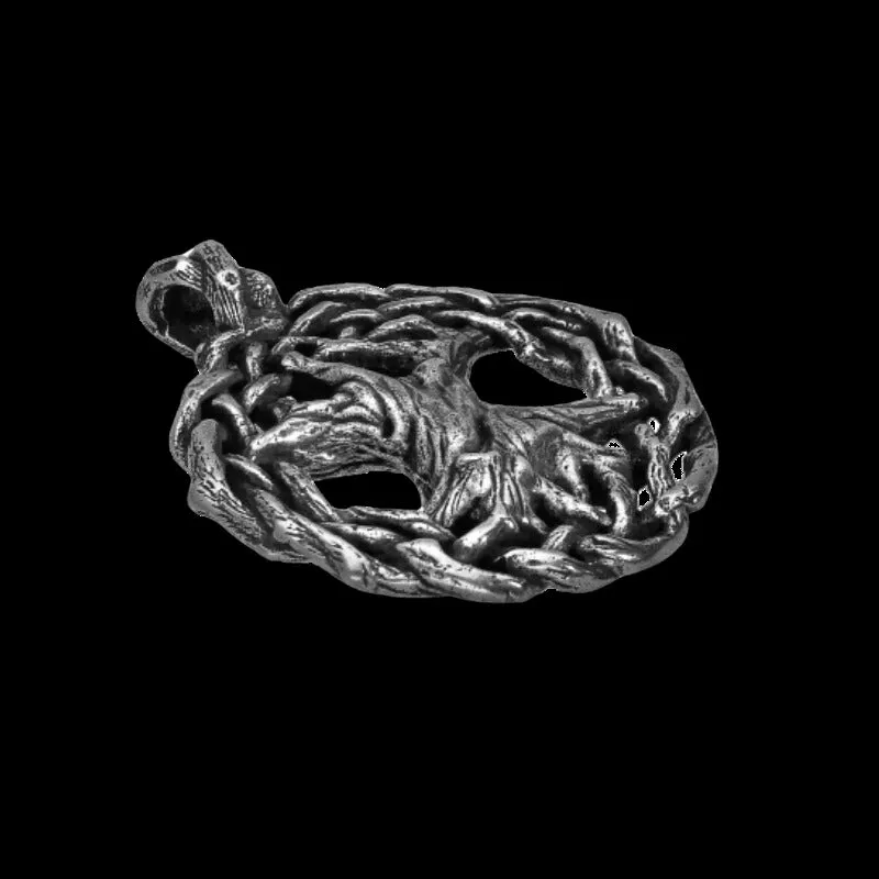 Handcrafted  Yggdrasil Siver Necklace