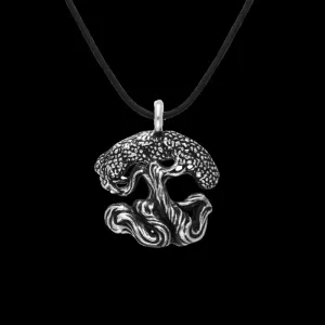 Handcrafted Yggdrasil World Tree Sterling Silver Pendant
