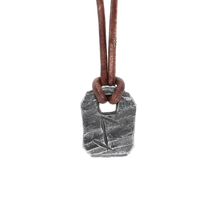 Handforged Eihwaz Rune Forged Pendant