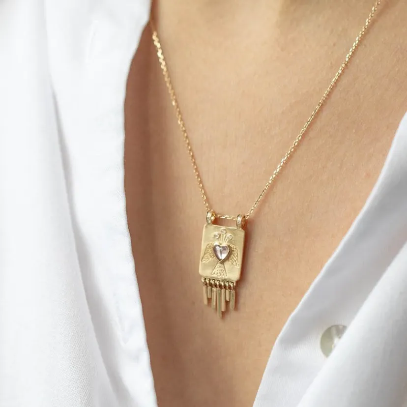 Heart Plate Necklace