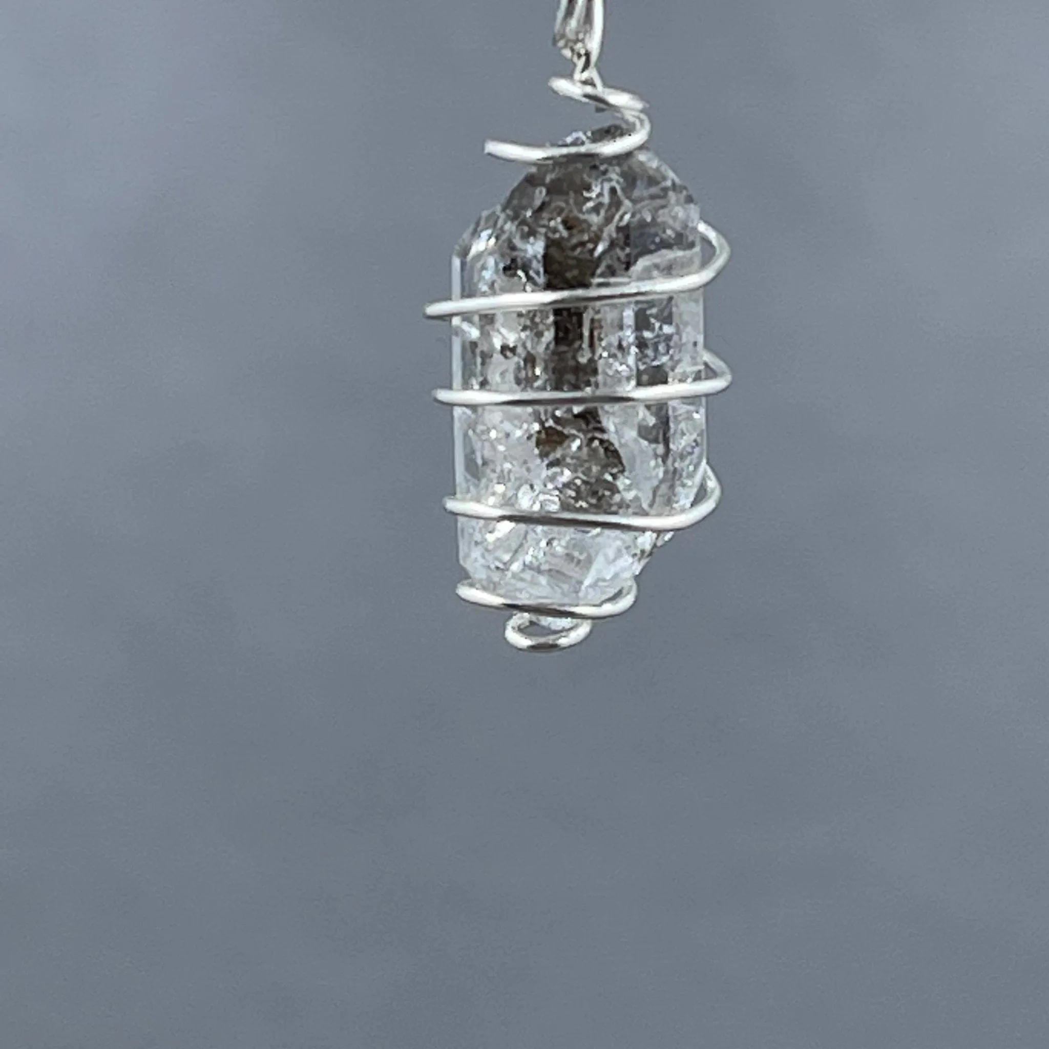 Herkimer Diamond Swirl Pendant
