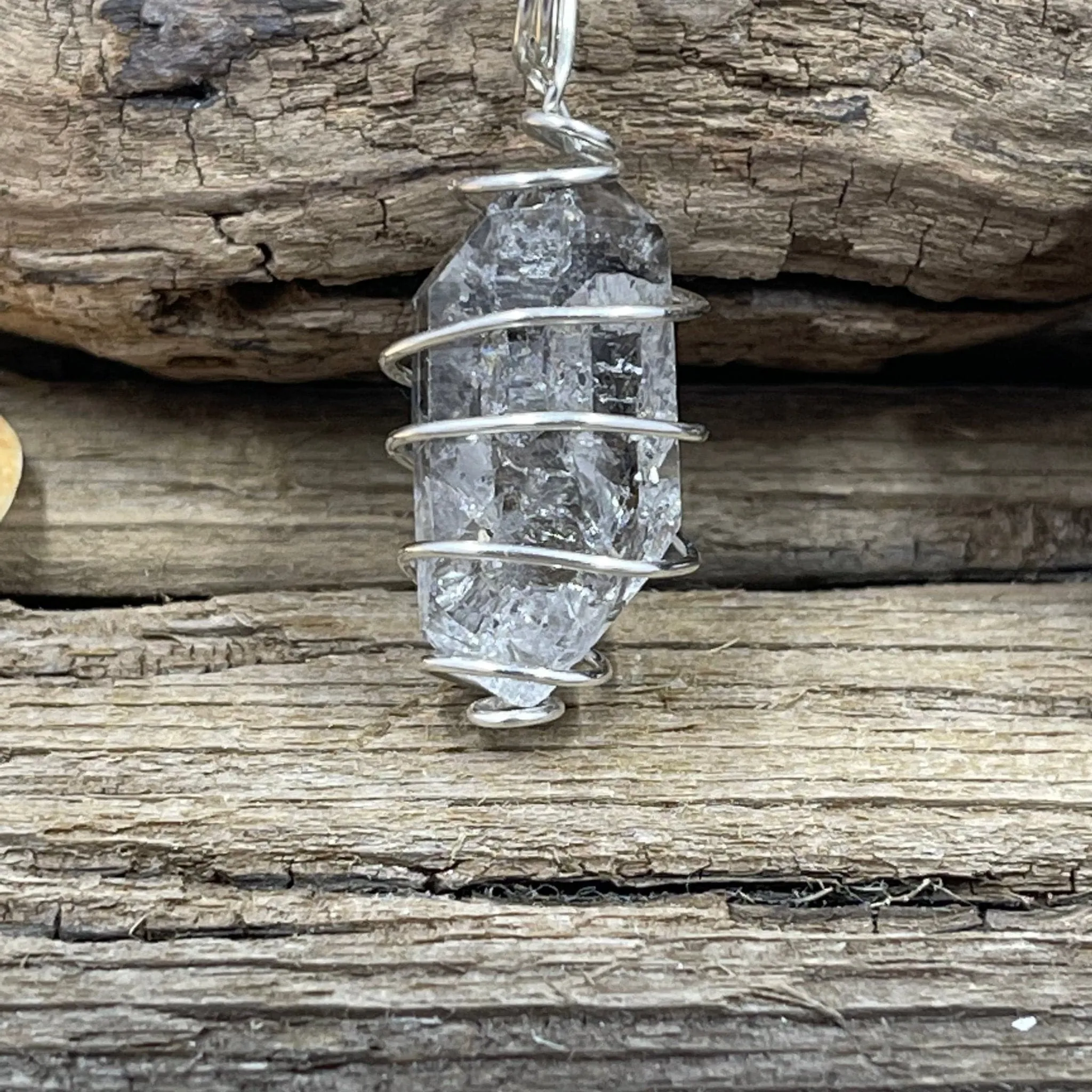 Herkimer Diamond Swirl Pendant