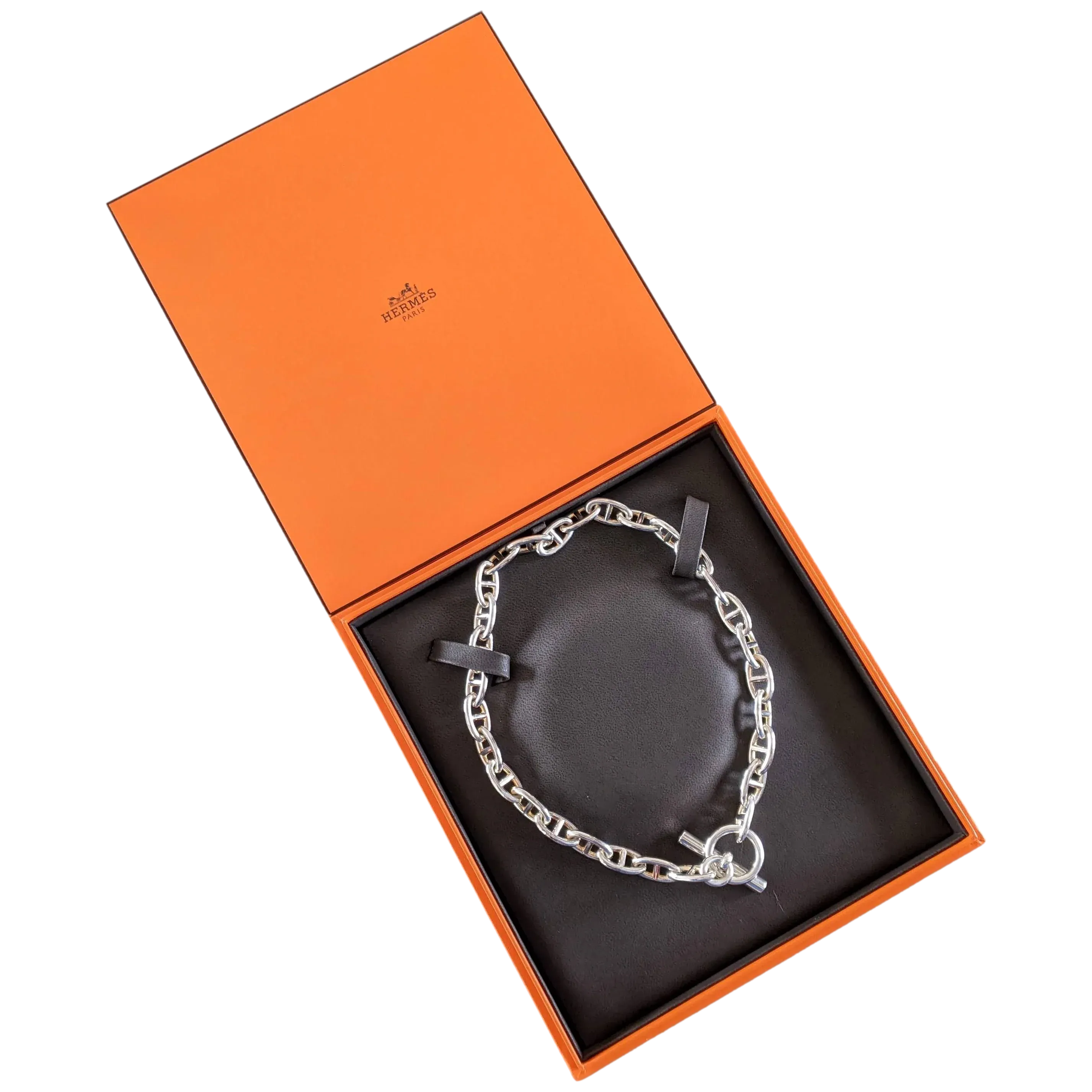 Hermes [B14] Sterling Silver "Chaine d'Ancre" Necklace, Large Model, BNIB!