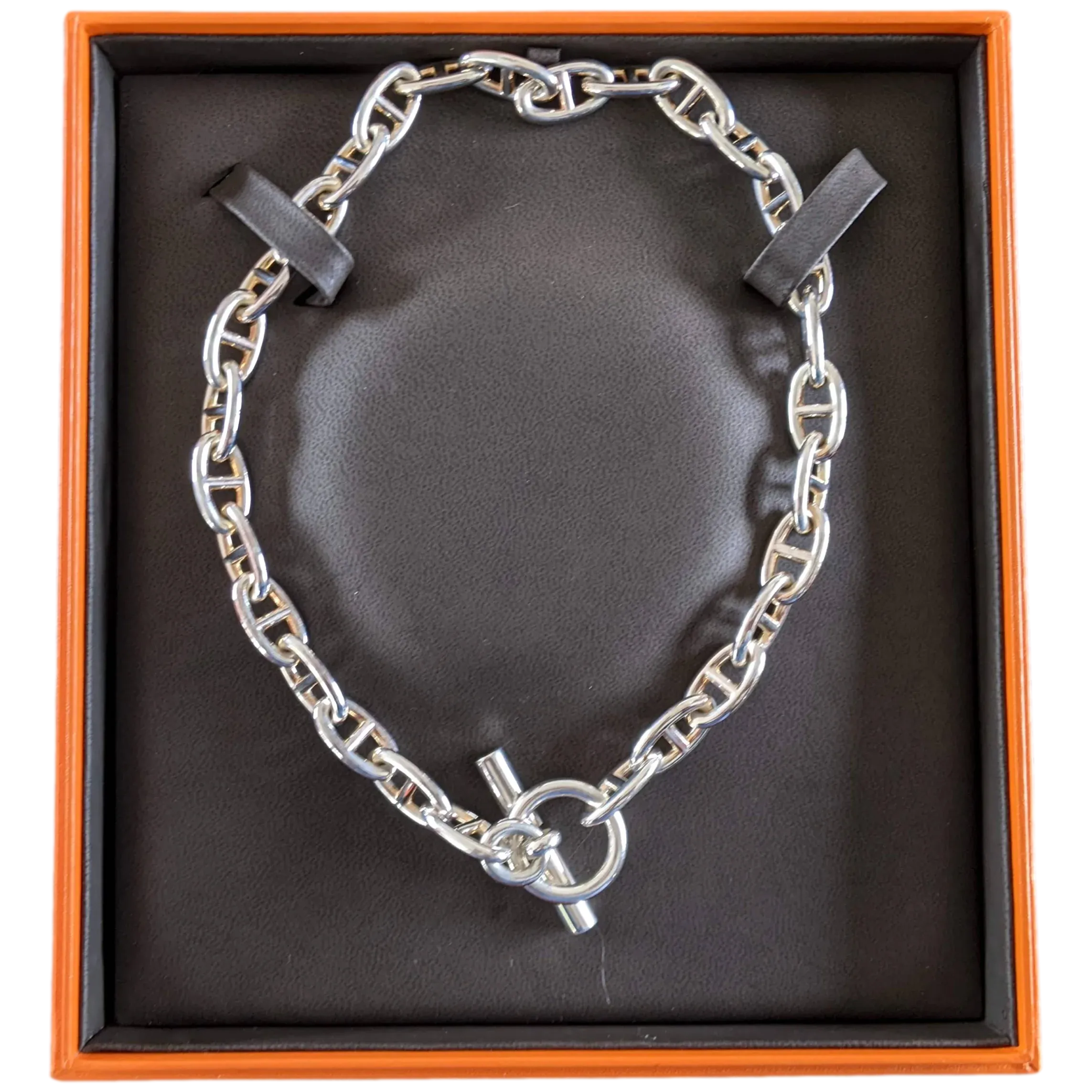 Hermes [B14] Sterling Silver "Chaine d'Ancre" Necklace, Large Model, BNIB!