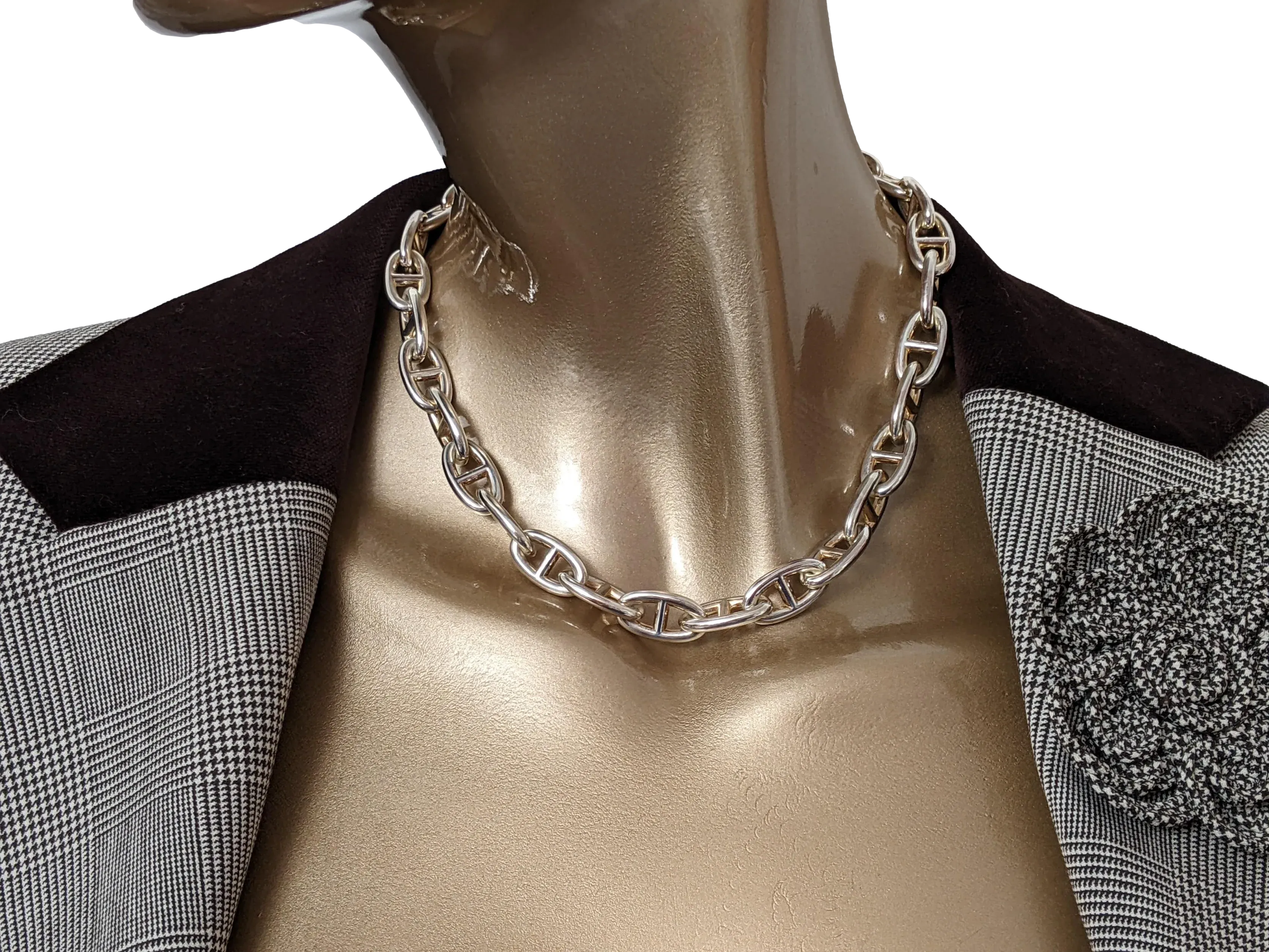 Hermes [B14] Sterling Silver "Chaine d'Ancre" Necklace, Large Model, BNIB!