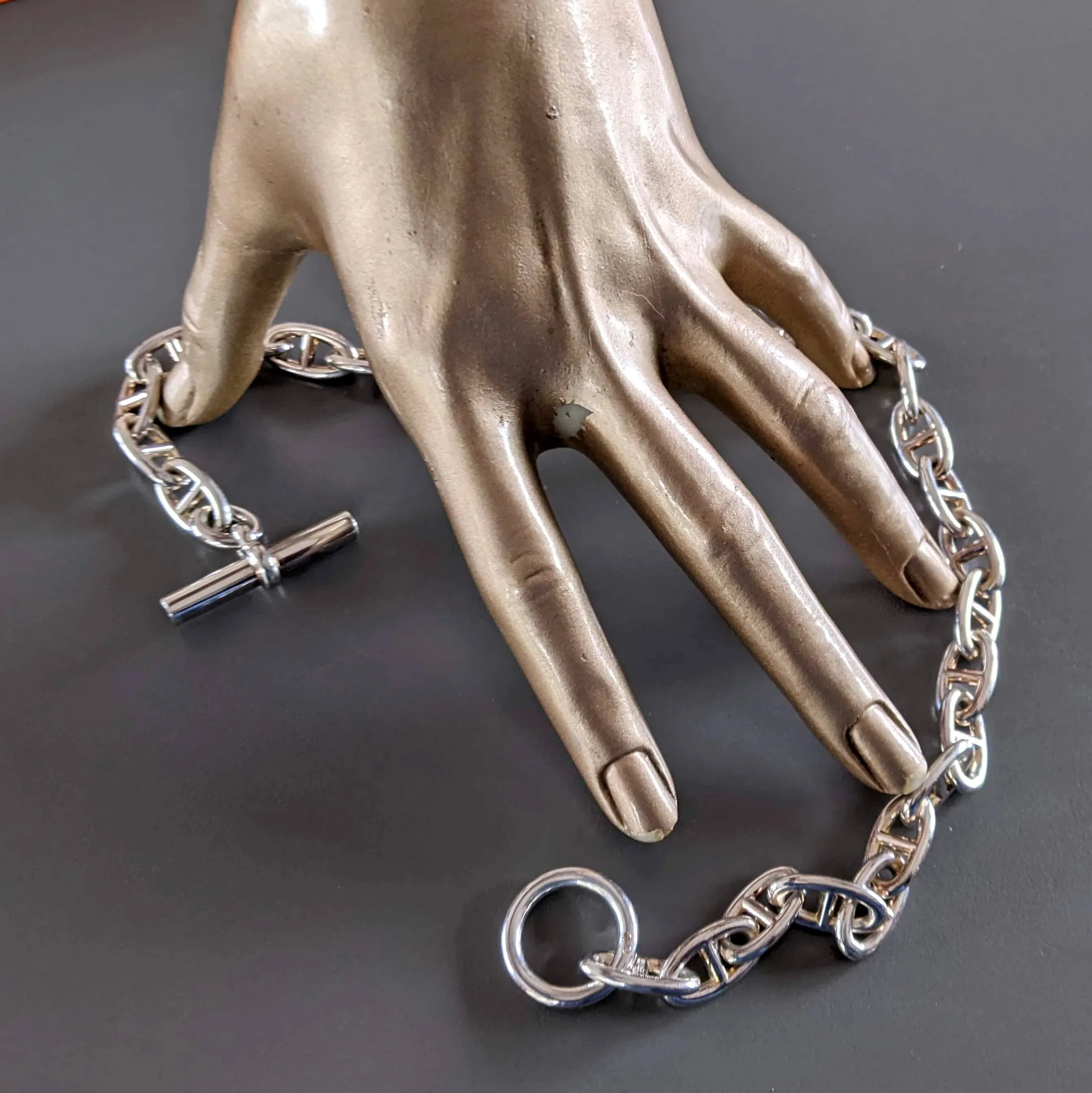 Hermes [B14] Sterling Silver "Chaine d'Ancre" Necklace, Large Model, BNIB!