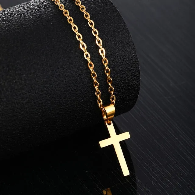 Hot Small size Christian Jesus Cross  Pendant Women Necklace