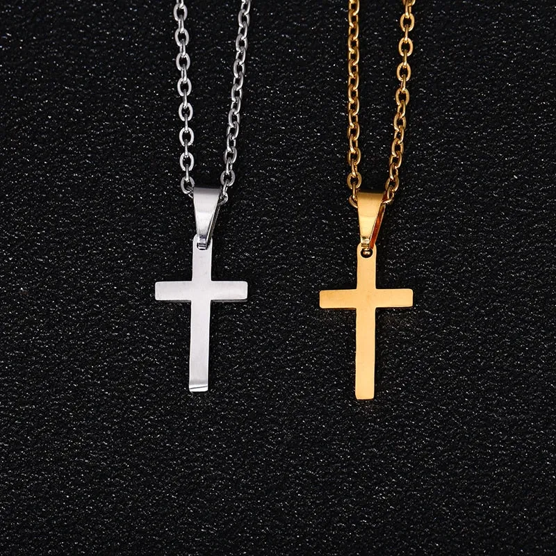 Hot Small size Christian Jesus Cross  Pendant Women Necklace
