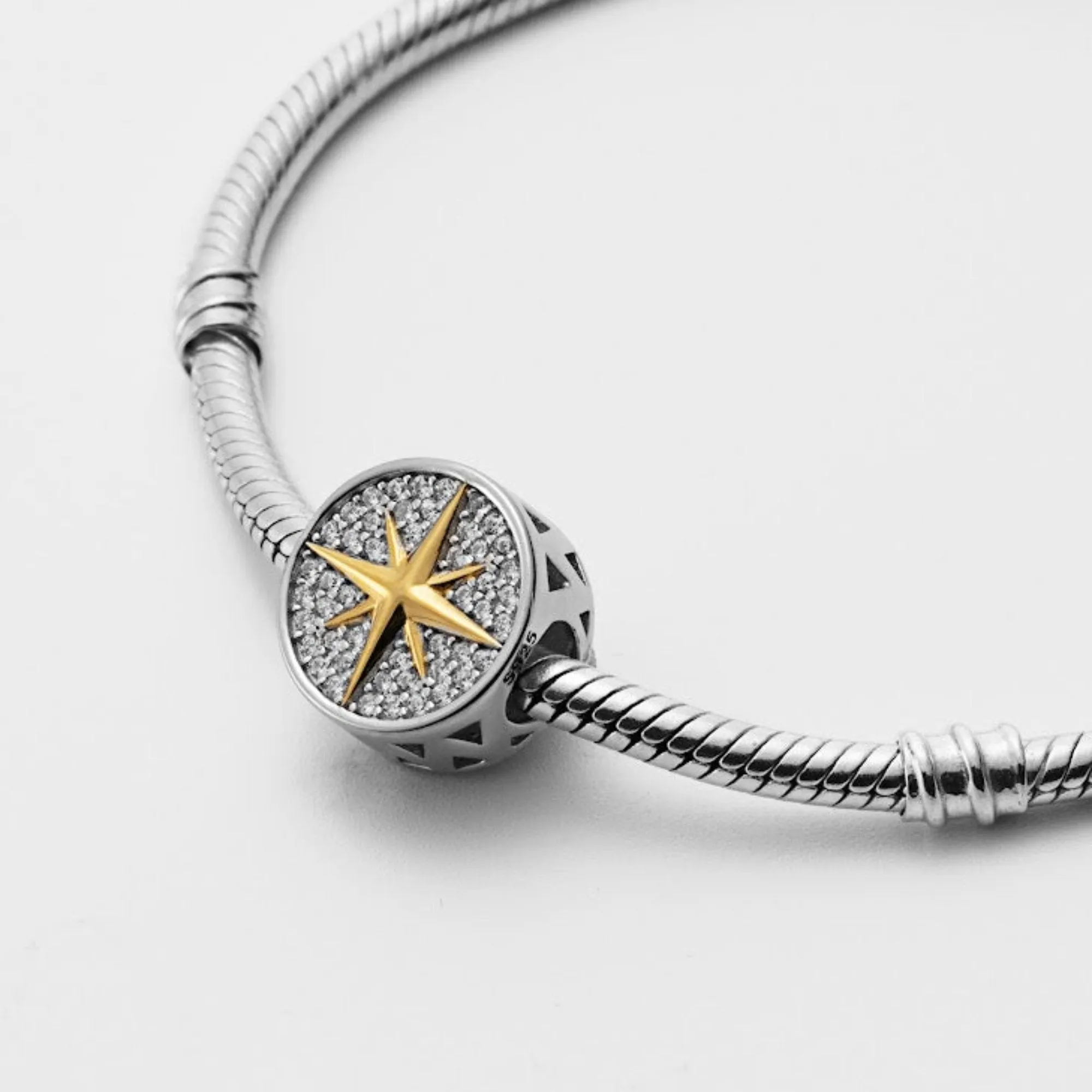 I'd Be Lost Without You Crystal Compass Bead Charm