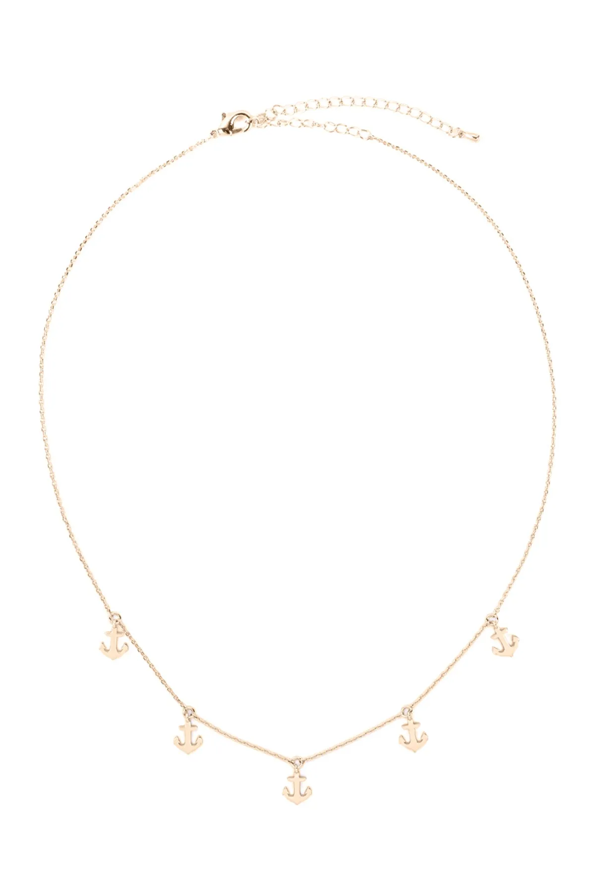 INB317 - ANCHOR DAINTY STATIONERY CHARM NECKLACE