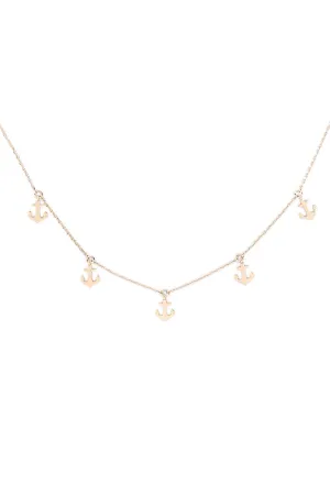 INB317 - ANCHOR DAINTY STATIONERY CHARM NECKLACE