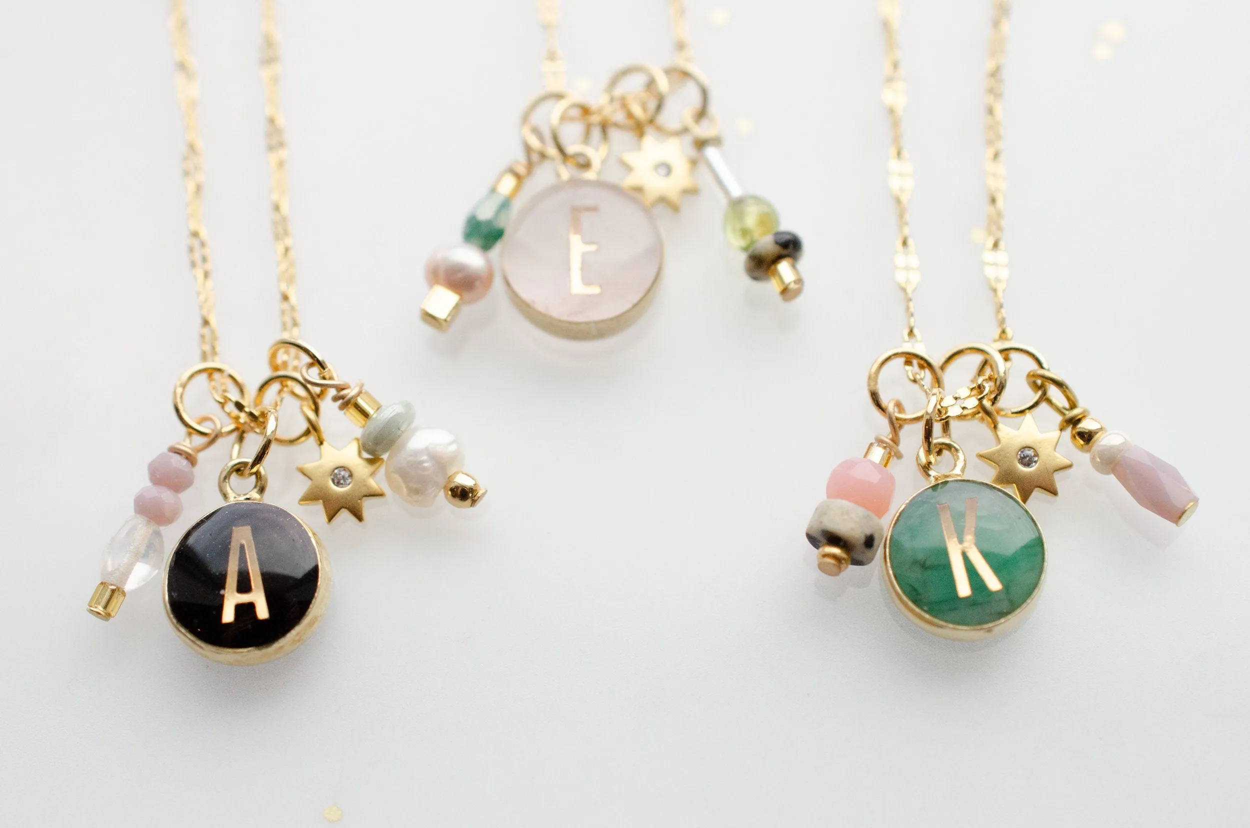 Initial Charm Necklace, Personalized initial necklace, monogram initial, round custom initial, round letter pendant, layering necklace