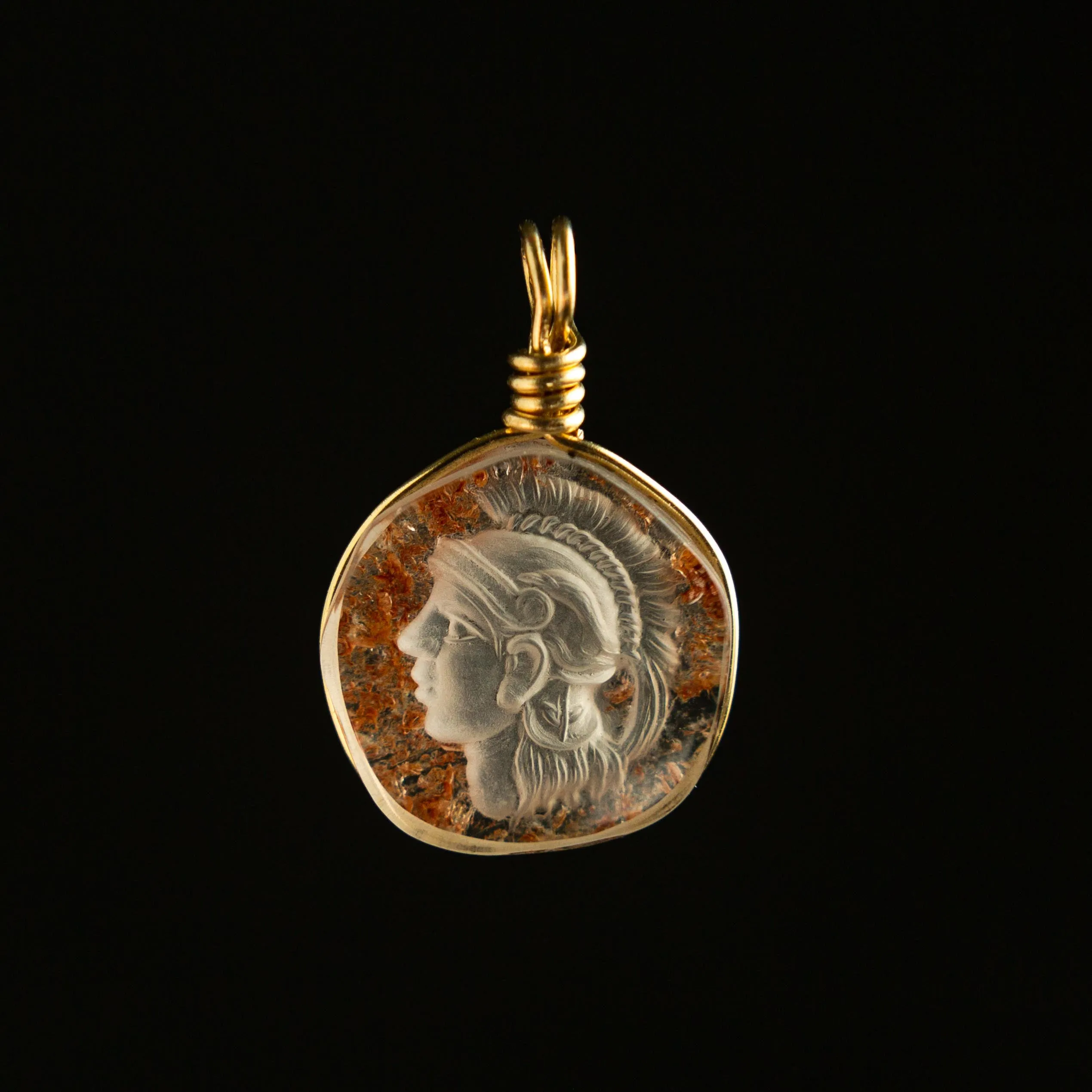 Intaglio Quartz Charm | Trojan Warrior