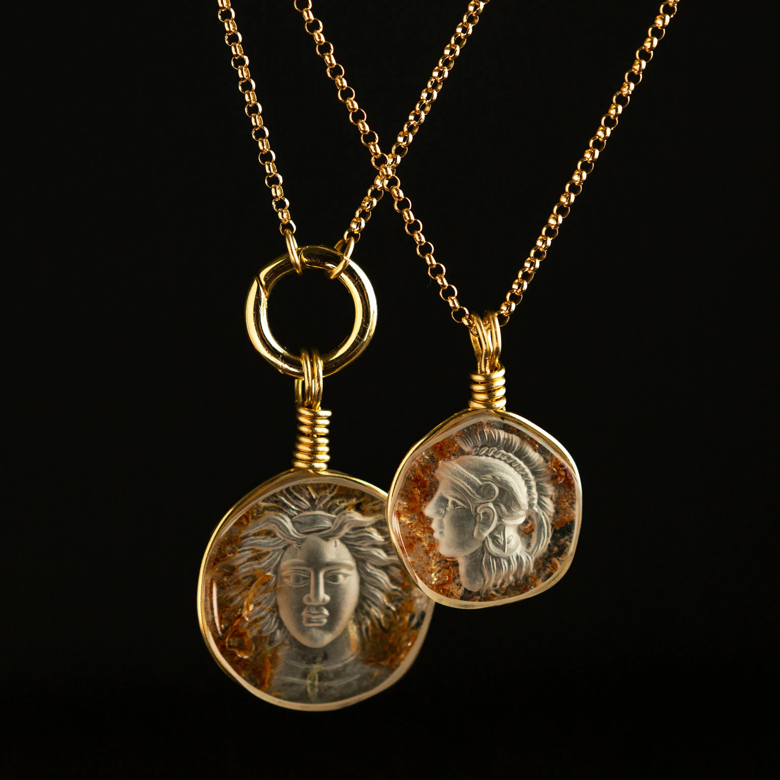 Intaglio Quartz Charm | Trojan Warrior